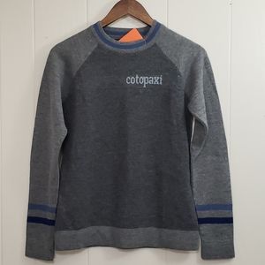 Cotopaxi Libre Sweater Llama Fiber Raglan Sleeve Gray Blue Unisex Women …